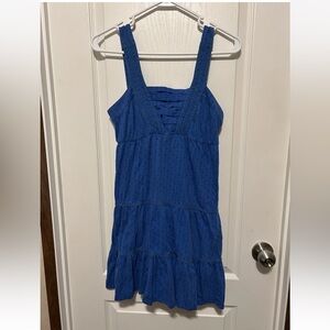 Vintage Billabong Women's Small Sundress - Royal Blue Patterned